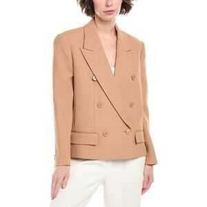 Michael Kors Collection Womens Cutoff Blazer, Brown